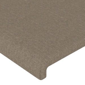 Kopfteil Taupe 180x5x118/128 cm Stoff