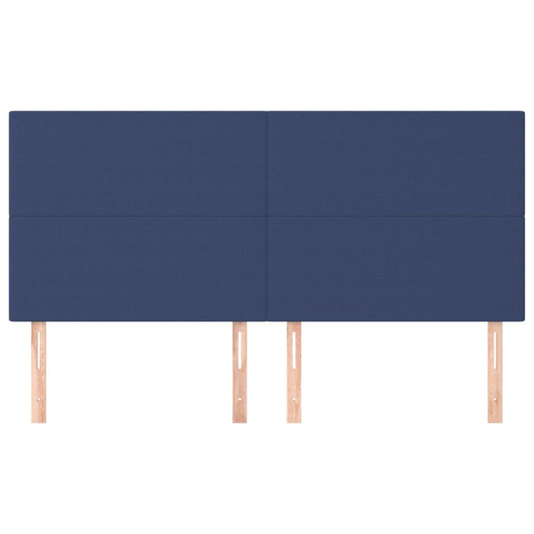 Kopfteil Blau 180x5x118/128 cm Stoff