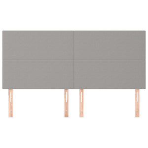 Kopfteil Hellgrau 200 x 5 x 118/128 cm Stoff