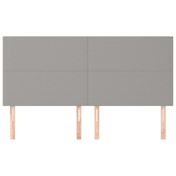 Kopfteil Hellgrau 200 x 5 x 118/128 cm Stoff