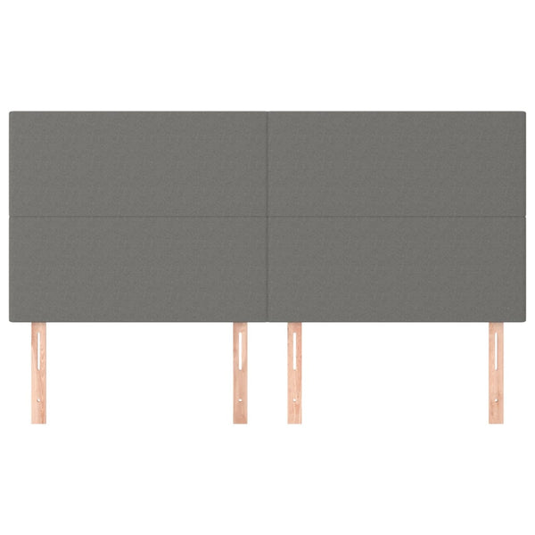 Kopfteil Dunkelgrau 200 x 5 x 118/128 cm Stoff