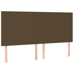 Kopfteil Dunkelbraun 200 x 5 x 118/128 cm Stoff