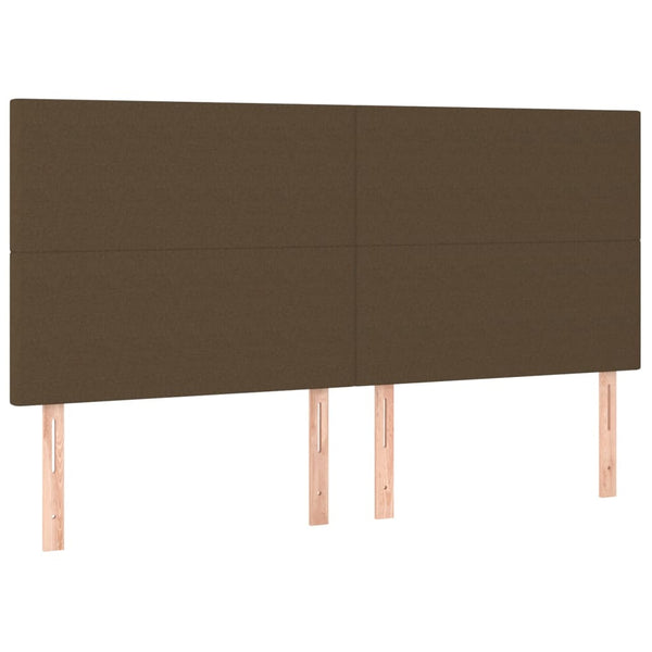Kopfteil Dunkelbraun 200 x 5 x 118/128 cm Stoff