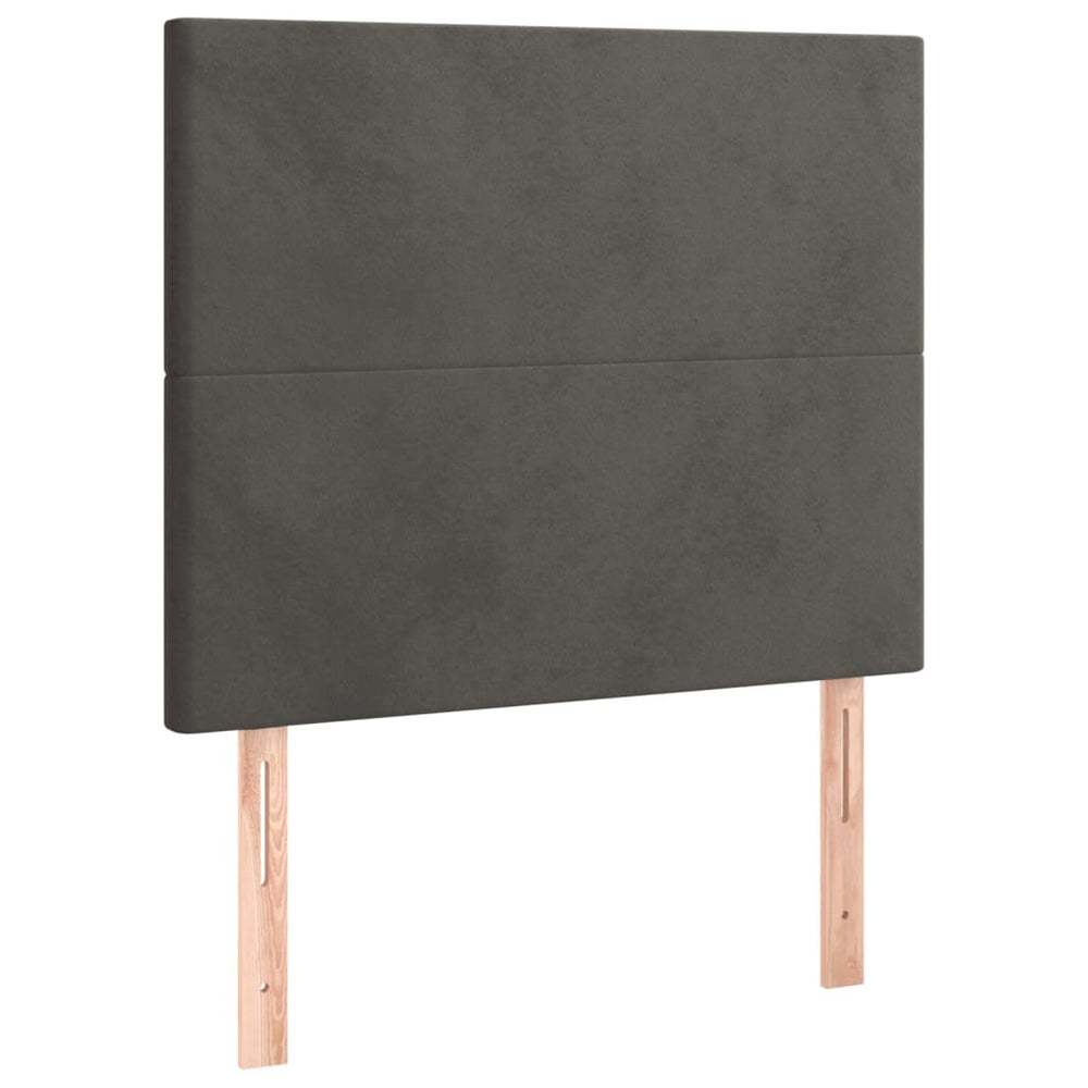 Kopfteil Dunkelgrau 80 x 5 x 118/128 cm Samt
