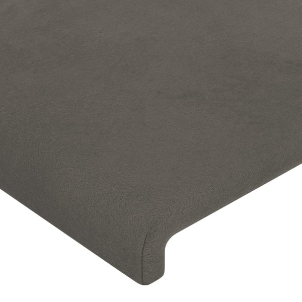 Kopfteil Dunkelgrau 80 x 5 x 118/128 cm Samt