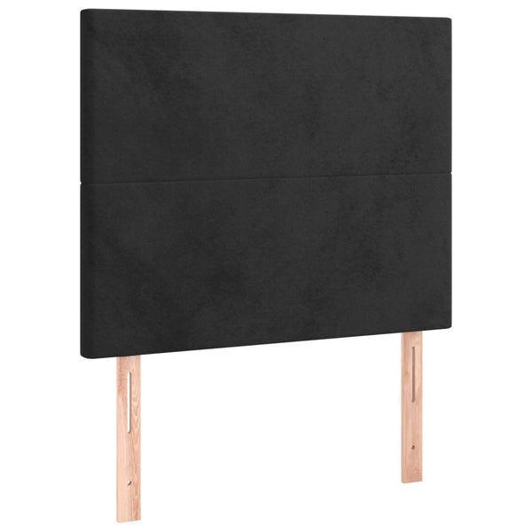 Kopfteil Schwarz 80x5x118/128 cm Samt