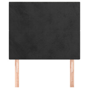 Kopfteil Schwarz 80x5x118/128 cm Samt