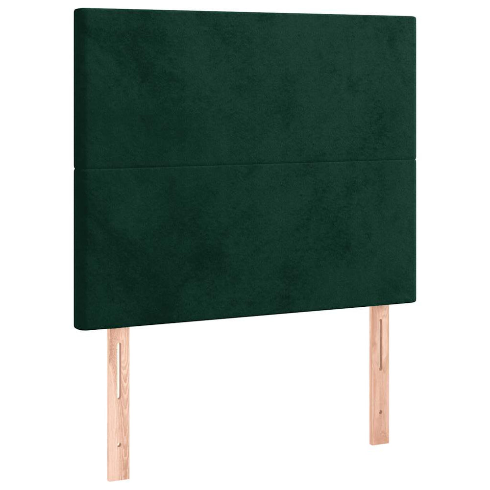 Kopfteil Dunkelgrün 80x5x118/128 cm Samt