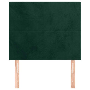Kopfteil Dunkelgrün 80x5x118/128 cm Samt
