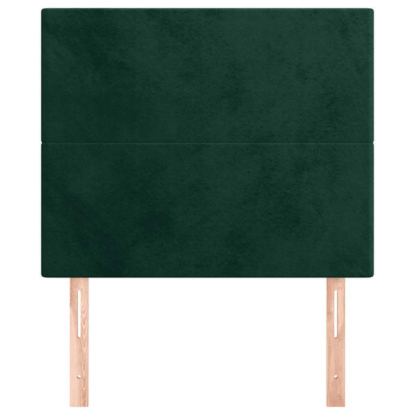 Kopfteil Dunkelgrün 80x5x118/128 cm Samt