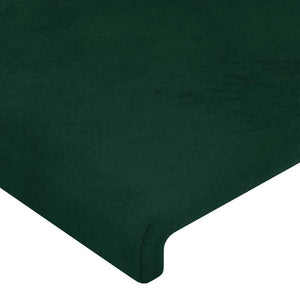 Kopfteil Dunkelgrün 80x5x118/128 cm Samt