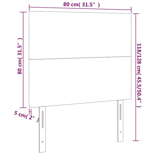 Kopfteil Dunkelgrün 80x5x118/128 cm Samt