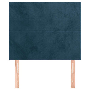 Kopfteil Dunkelblau 80x5x118/128 cm Samt
