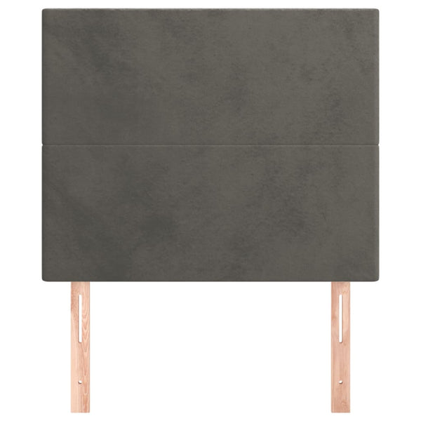 Kopfteil Dunkelgrau 90 x 5 x 118/128 cm Samt