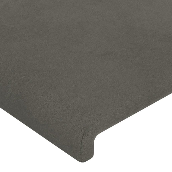 Kopfteil Dunkelgrau 90 x 5 x 118/128 cm Samt