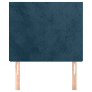 Kopfteil Dunkelblau 90x5x118/128 cm Samt