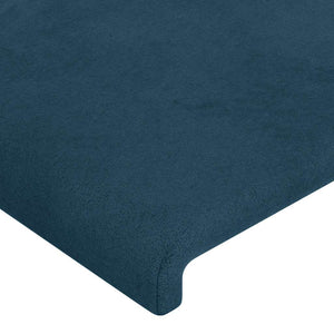 Kopfteil Dunkelblau 90x5x118/128 cm Samt