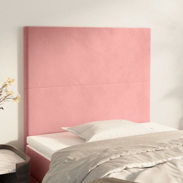 Kopfteil Rosa 90x5x118/128 cm Samt