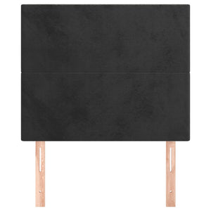 Kopfteil Schwarz 100x5x118/128 cm Samt
