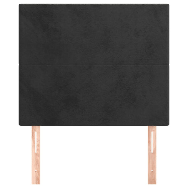 Kopfteil Schwarz 100x5x118/128 cm Samt