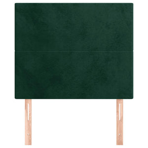 Kopfteil Dunkelgrün 100x5x118/128 cm Samt