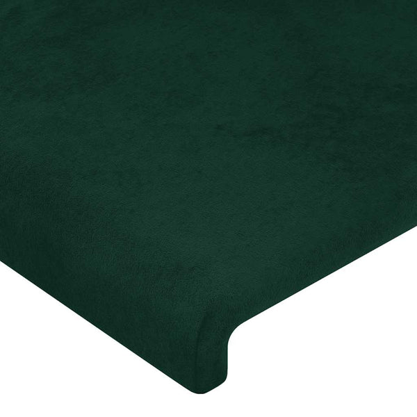 Kopfteil Dunkelgrün 100x5x118/128 cm Samt