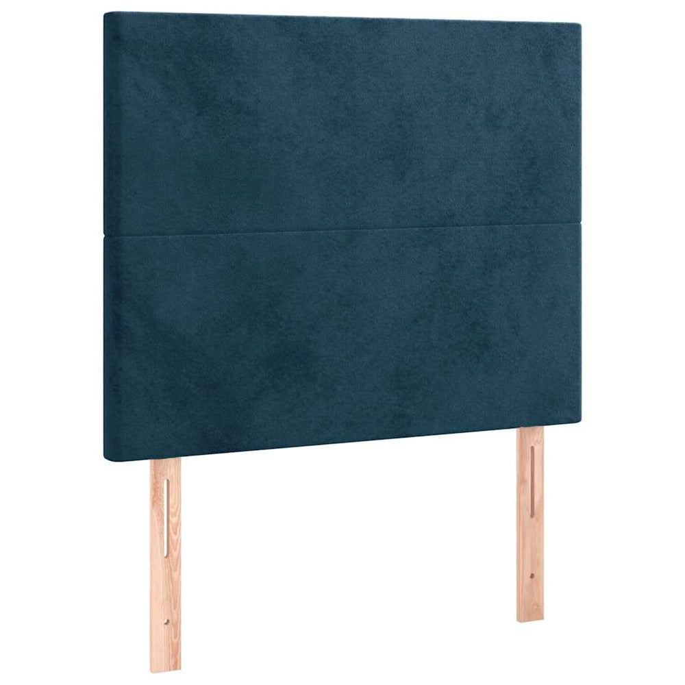 vidaXL Tête de lit bleu foncé 100x5x118/128 cm Velours