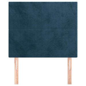 Kopfteil Dunkelblau 100x5x118/128 cm Samt