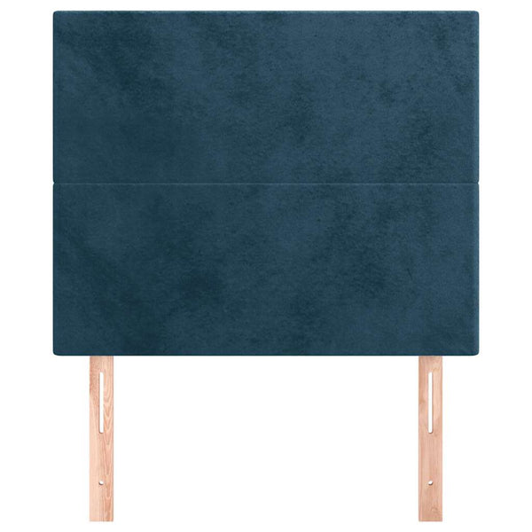 Kopfteil Dunkelblau 100x5x118/128 cm Samt