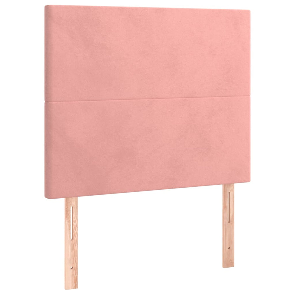 vidaXL Tête de lit Rose 100 x 5 x 118/128 cm Velours