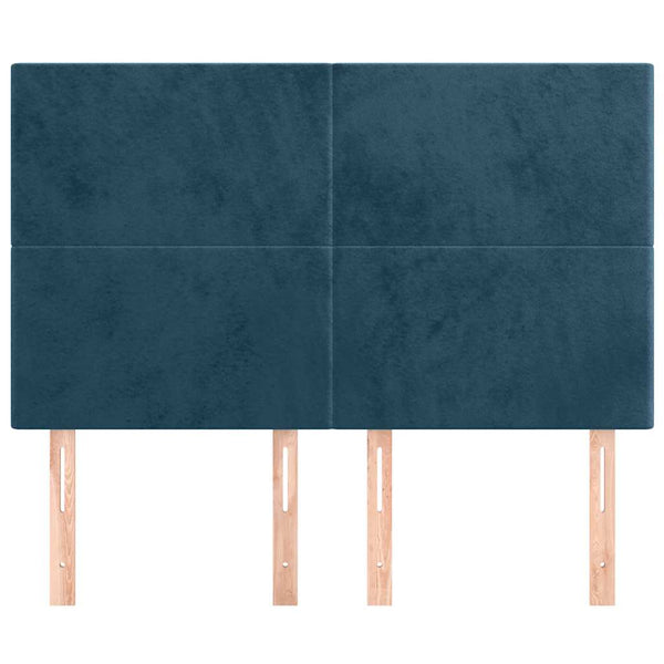 Kopfteil Dunkelblau 144x5x118/128 cm Samt