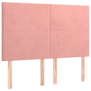 Kopfteil Rosa 144x5x118/128 cm Samt