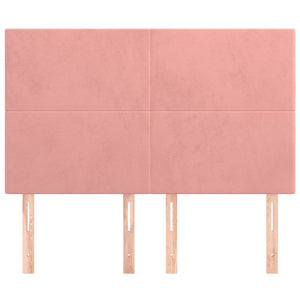 Kopfteil Rosa 144x5x118/128 cm Samt