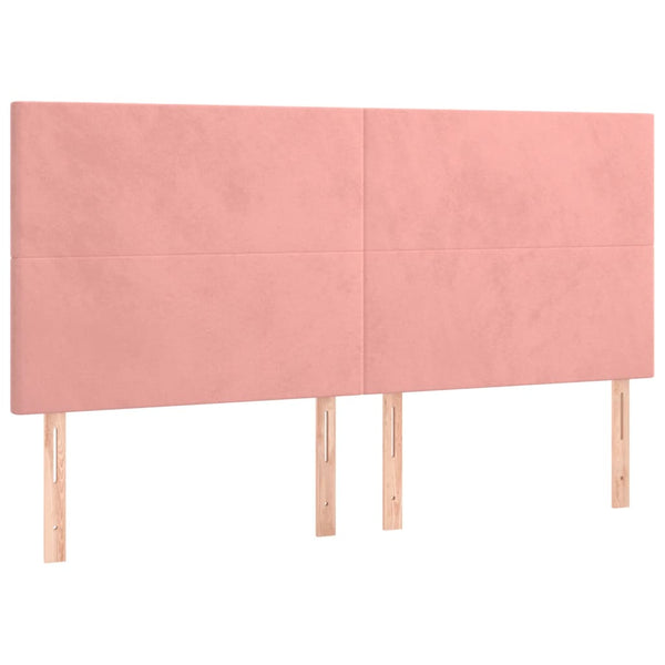 Kopfteil Rosa 160 x 5 x 118/128 cm Samt