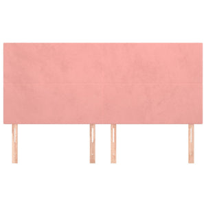 Kopfteil Rosa 160 x 5 x 118/128 cm Samt