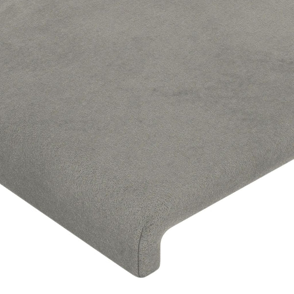vidaXL Tête de lit Gris clair 180x5x118/128 cm Velours