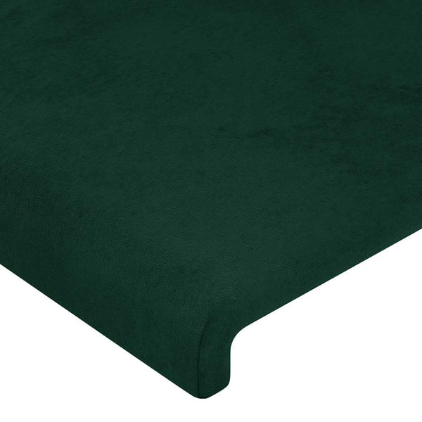 Kopfteil Dunkelgrün 180x5x118/128 cm Samt