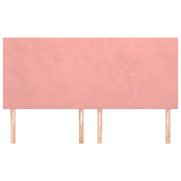 Kopfteil Rosa 180 x 5 x 118/128 cm Samt