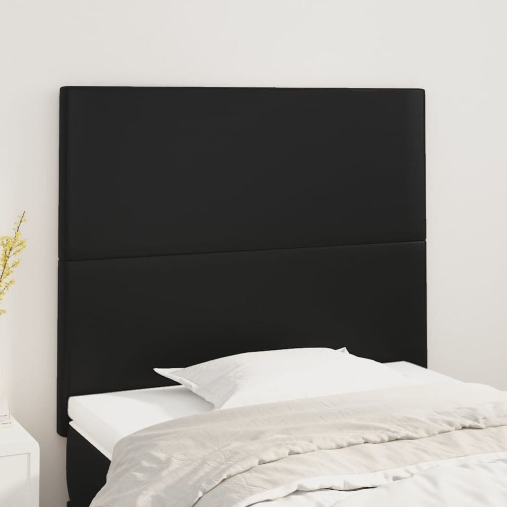 vidaXL Tête de lit Noir 80x5x118/128 cm Similicuir