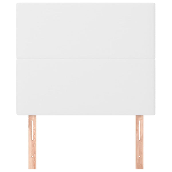 Kopfteil Weiß 80x5x118/128 cm Kunstleder