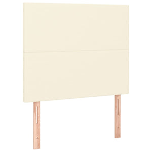 Kopfteil Creme 80x5x118/128 cm Kunstleder
