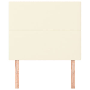 Kopfteil Creme 80x5x118/128 cm Kunstleder