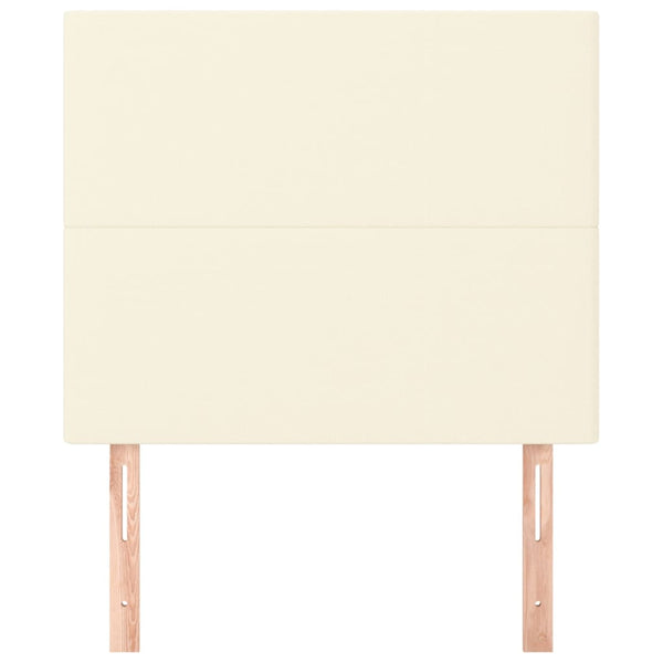 Kopfteil Creme 80x5x118/128 cm Kunstleder