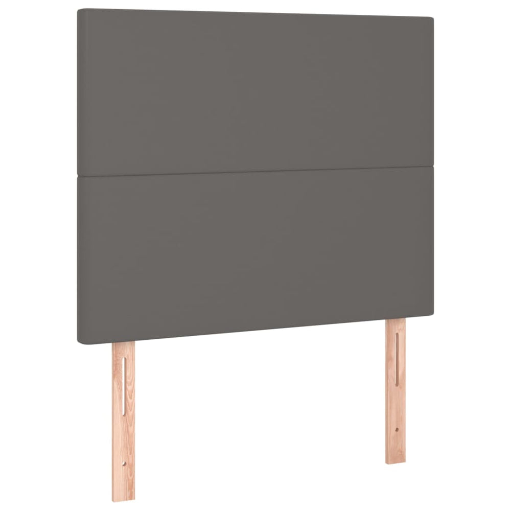 vidaXL Tête de lit gris 80x5x118/128 cm similicuir