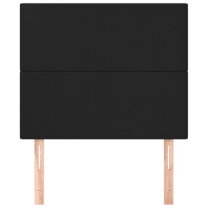 Kopfteil Schwarz 90x5x118/128 cm Kunstleder