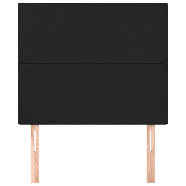 Kopfteil Schwarz 90x5x118/128 cm Kunstleder