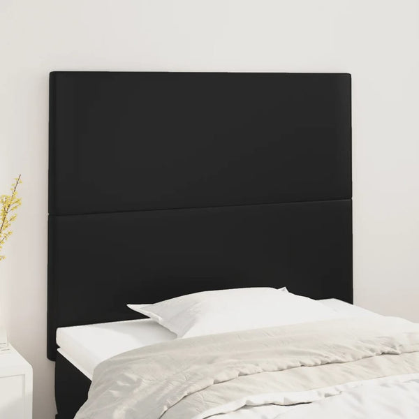 Kopfteil Schwarz 90x5x118/128 cm Kunstleder