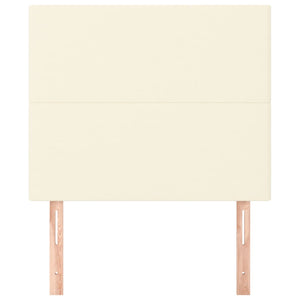 Kopfteil Creme 90x5x118/128 cm Kunstleder