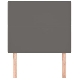 Kopfteil Grau 90x5x118/128 cm Kunstleder