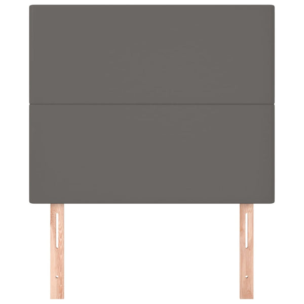 Kopfteil Grau 90x5x118/128 cm Kunstleder